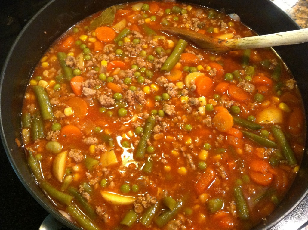 Mom’s V-8 Hamburger Soup – Revised – The Weight of My Weight